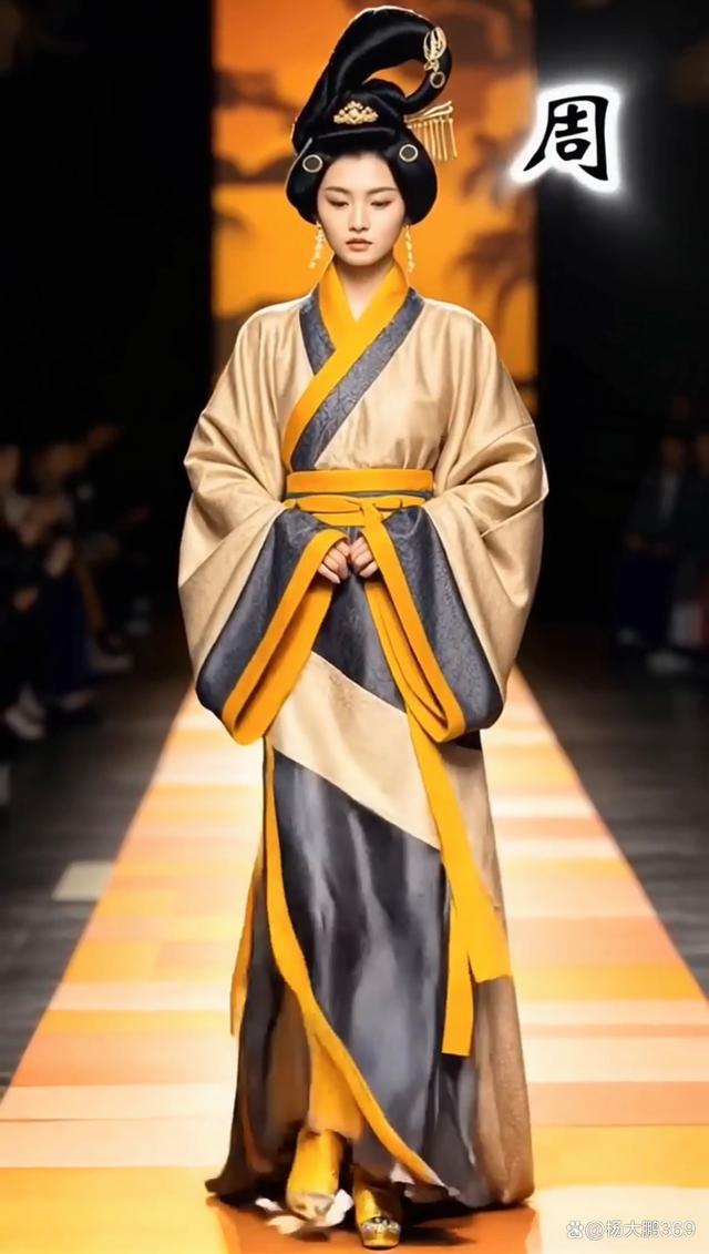 周朝重視禮儀,女性的服飾也充分體現(xiàn)了這一點.